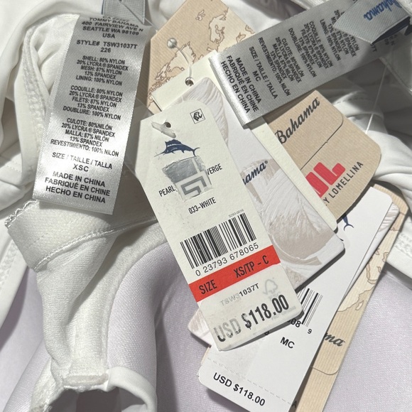 Tommy Bahama Pearl Underwire Full Coverage Tankini Top, C Cup - Picture 8 of 9